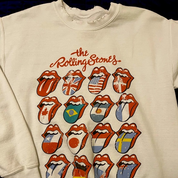 Rolling Stones urban outfitters sweatshirt, very soft, worn, very cute - Picture 1 of 3